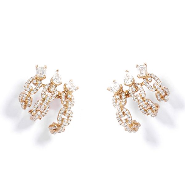 Diamond earrings gold