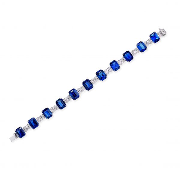 Blue sapphire bracelet 33